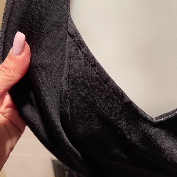 Y2K Vintage Tadashi Women’s Blk Sleeveless Tuxedo Style Full Length Dress SZ S - Picture 13 of 13